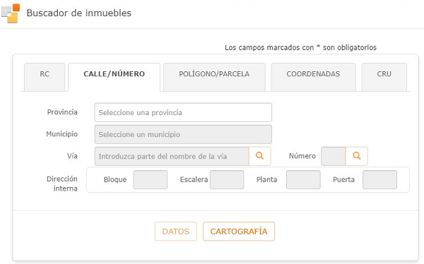 En el Catastro puedes localizar tu inmueble por la dierección postal